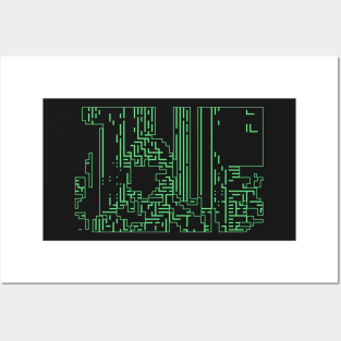 Green circuits Posters and Art